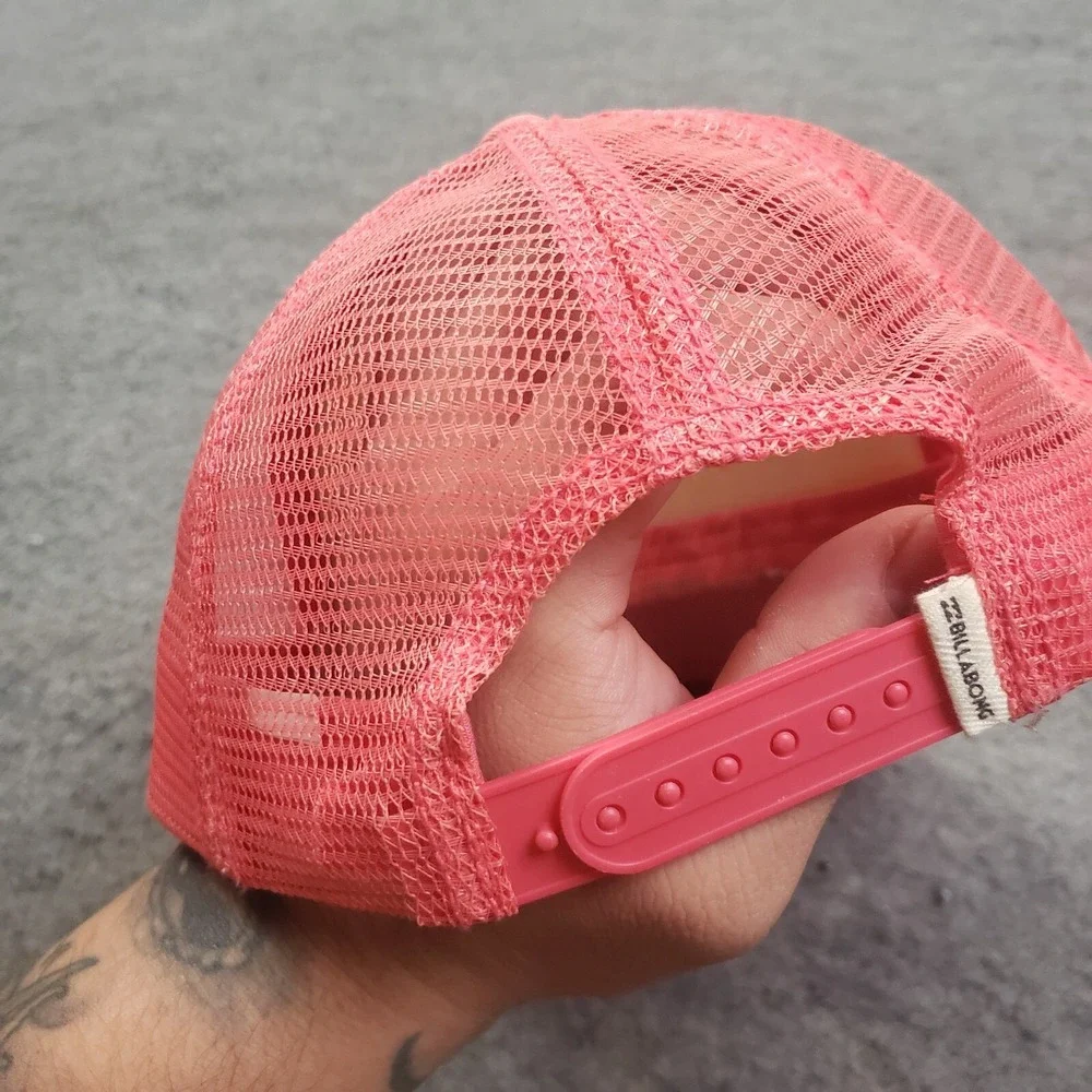 Billabong‎ Hat Cap OS Snap Back Trucker Pink White Mesh Surfer Surfing Womens
